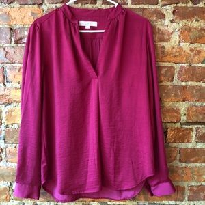 Scarlet/purple/pink LOFT blouse
